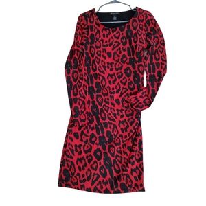 INC Leopard Red Dress